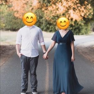 Formal Dusty Blue Dress